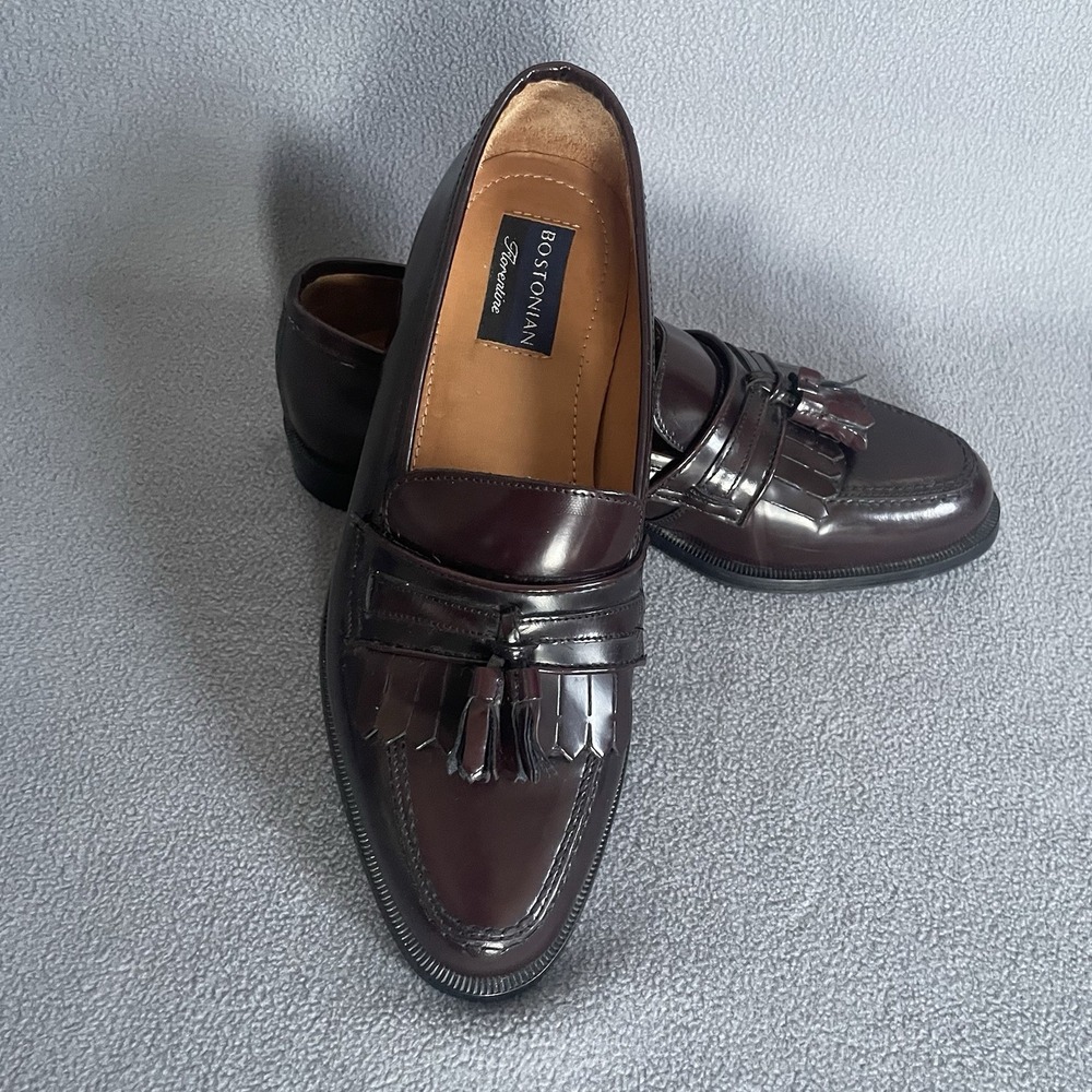 Bostonian Florentine Kiltie Tassel Slip On Loafer 8 Med Made In Italy